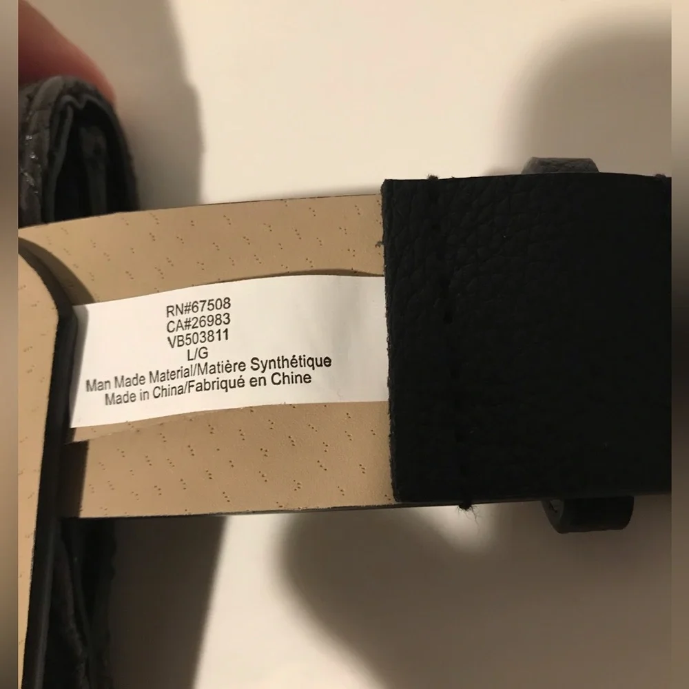 NWOT Vintage Vince Comuto Vegan Leather Belt Purse Fanny Pack Black Large 42 In